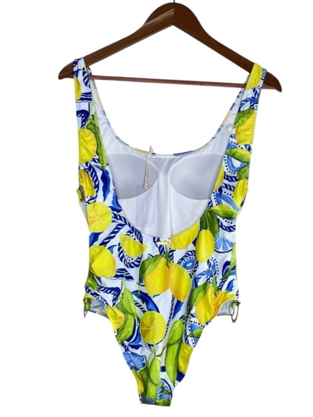 Kenny Flowers Positano Gold Ring Lemon-Print One-Piece Swimsuit - Picture 4 of 12